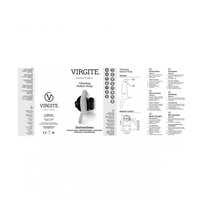 VIRGITE H4- VIBRATING HOLLOW STRAP T.L